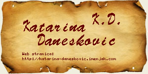 Katarina Danesković vizit kartica